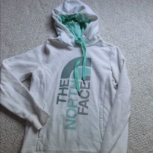 White north face hoodie